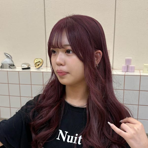 ラベンダーピンク［酸性ストレート/ヘアセット]|re’ll*花屋併設の美容院*