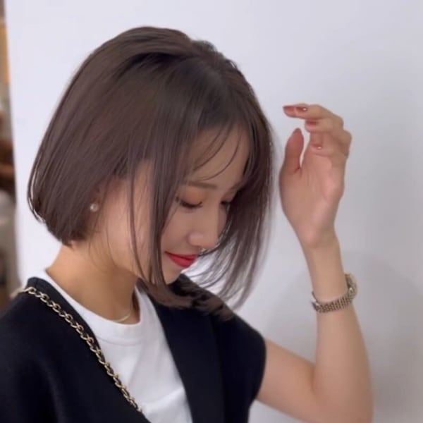 韓国風タイトボブ×上品艶ストレート|CARE 梅田