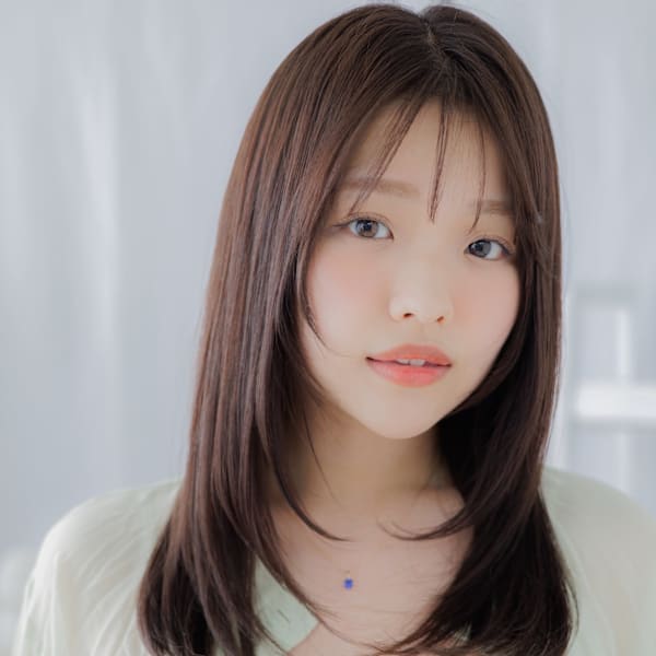 シースルーバングウルフミディアムレイヤーチョコレートブラウン|mod's hair【モッズヘア】越谷/越谷西口店