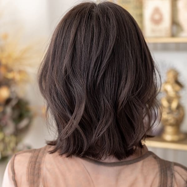 くせ毛風シースルーバングセミウェットヘア　チャンモリパーマ|COVER HAIR bliss【カバーヘア ブリス】戸田公園/戸田公園西口店