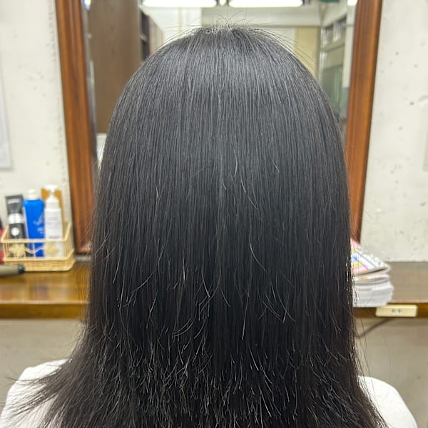 縮毛矯正ロング　NO CUT