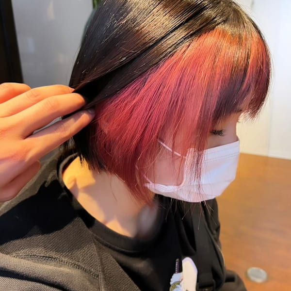 インナーカラー チェリーピンク