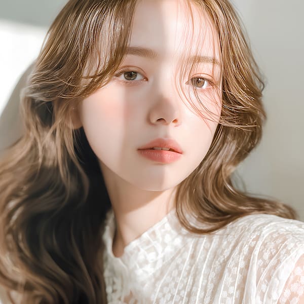 【小顔を叶える】極上ツヤ感の大人シースルーバング×ヨシンモリ|GLANZ 【グランツ】