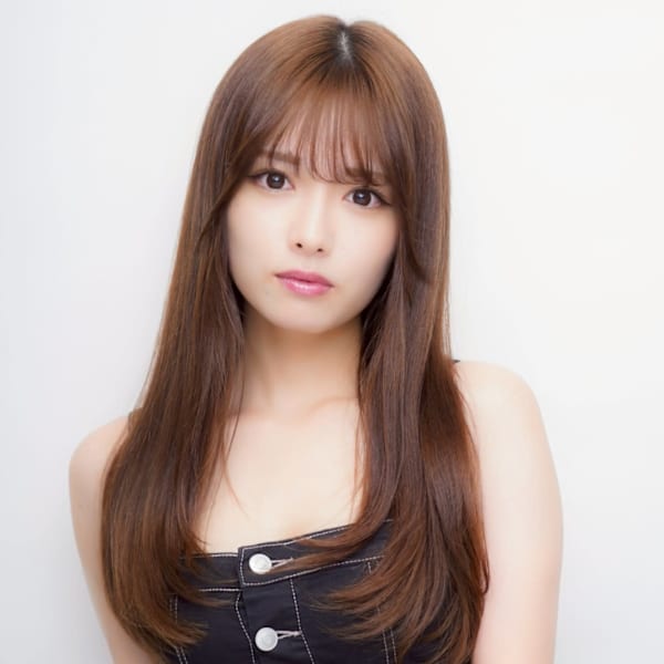 ミルクティーベージュ 韓国風 レイヤーカット ロングヘア|髪質改善 SEPT. 天神大名