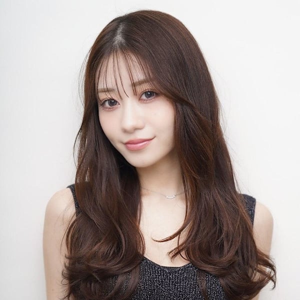 レイヤーカット ゆる巻き 顔周りレイヤー シースルーバング|髪質改善 SEPT. 天神大名