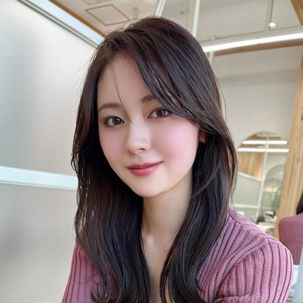 小顔に見える前髪！くびれレイヤー × オリーブグレージュ|AFLOAT/L 錦糸町【アフロートエル】