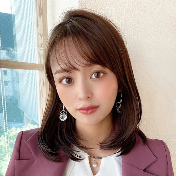 2wayバングで小顔に見えるフェイスレイヤーで作るくびれヘア|AFLOAT/L 錦糸町【アフロートエル】