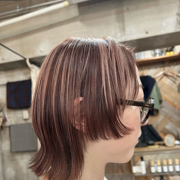 顔まわりデザインカット×アンブレラボブ