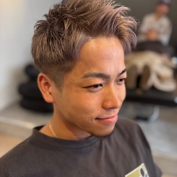 ハイトーンアップバングヘア【平塚・秦野・二宮・小田原・茅ヶ崎