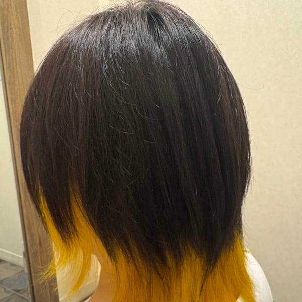 インナーカラー・ウルフカット