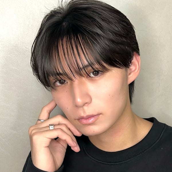 men's/顔周り/黒染め/韓国/ダウンパーマ