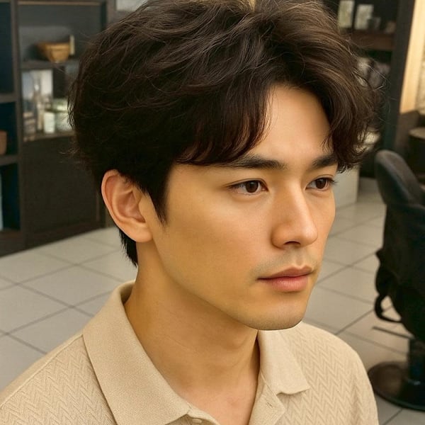 メンズ錦糸町◎毛流れパーマで韓国風爽やかセンターパート|prize 錦糸町店