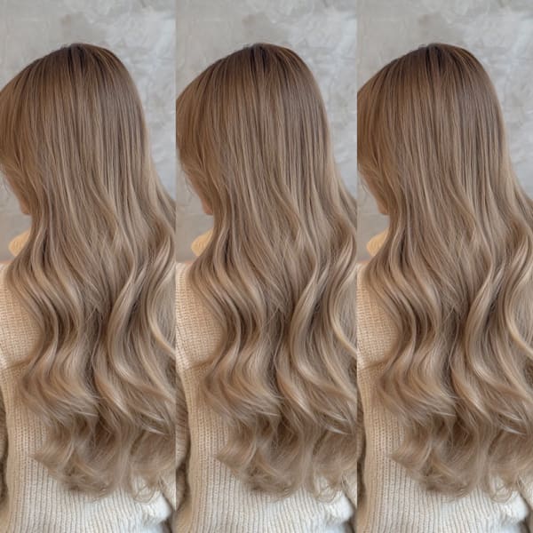 ミルクティーベージュ、ケアブリーチカラー|GLADGE池袋/ダブルカラー/ブリーチ