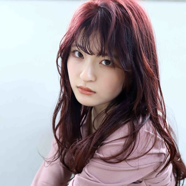 レッド系×ロング