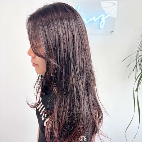 大人ロング×艶っぽいグラデーションカラー(ピンク)