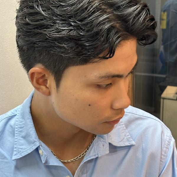 ショートセンターパートパーマ