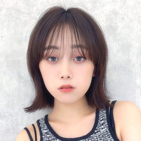 【La fith】外ハネボブ×暗めカラー|La fith hair santie 広島駅前店