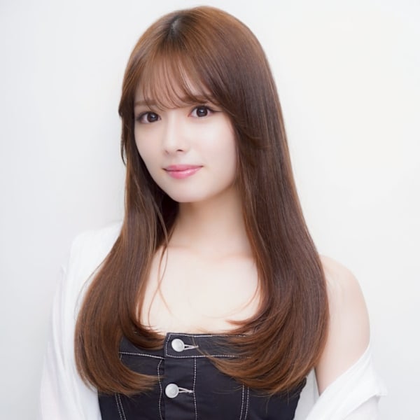 髪質改善カラー ミルクティー ロングヘア ワンカール|髪質改善 SEPT. 天神大名