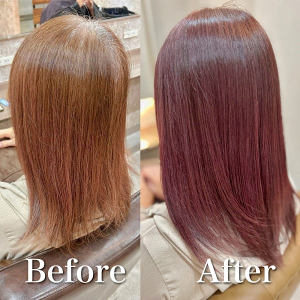 白髪ぼかし(ピンクベージュ)白髪キレイにマイナス10歳