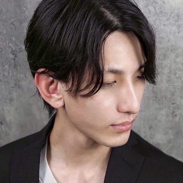 センターパート×ニュアンスパーマ