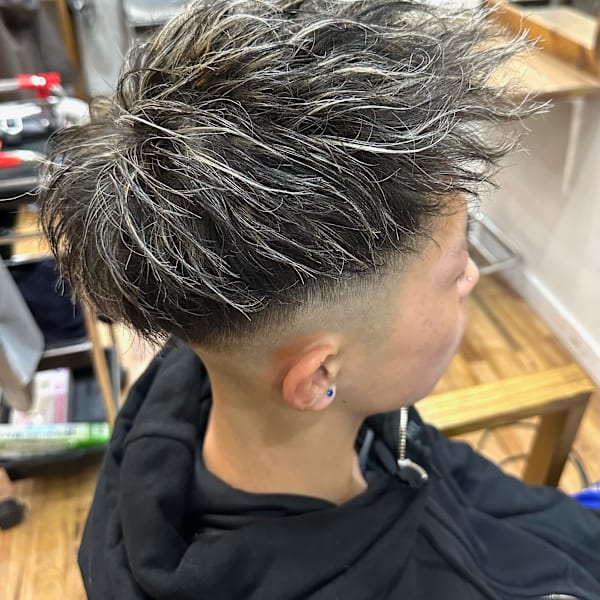 コントラストハイライトパーマ