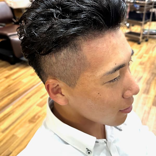 宮城リョータ系オールバックパーマ