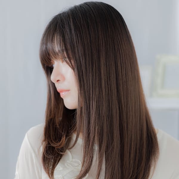 暗髪アッシュブラウン重軽ロングレイヤー シャギーカット|COVER HAIR 【カバーヘア】 上尾/上尾西口店
