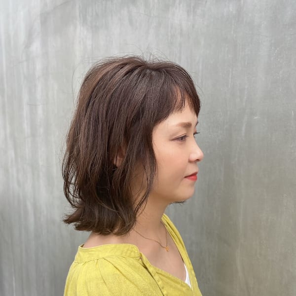 外ハネボブ×グレージュ