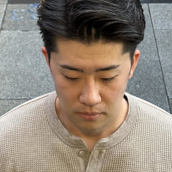 大人barberスタイル　ウェーブパーマ