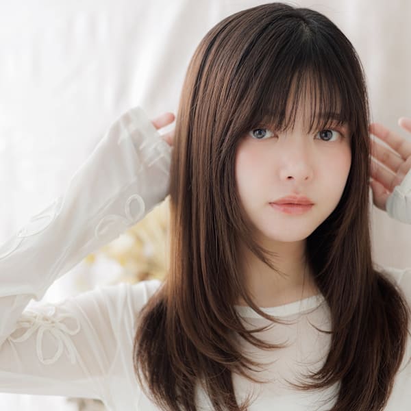 暗髪アッシュブラウン重軽ロングレイヤー　シャギーカット|COVER HAIR bliss【カバーヘア ブリス】志木/志木南口駅前店