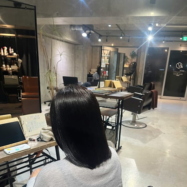 髪質改善×ストレート×カット【AInoa Hanare】