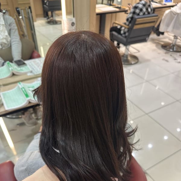 透明感カラー/ブリーチなしWカラー/髪質改善/伊勢原