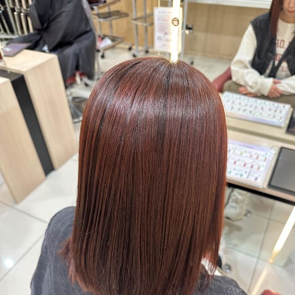 透明感カラー/ブリーチなしWカラー/髪質改善/伊勢原