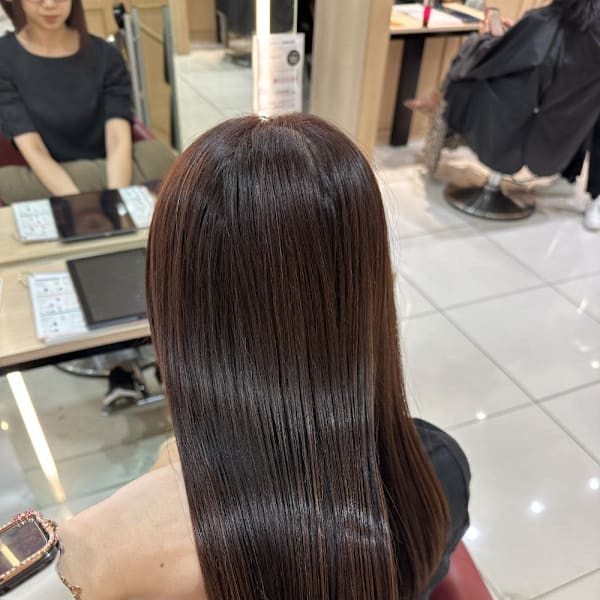 透明感カラー/ブリーチなしWカラー/髪質改善/伊勢原