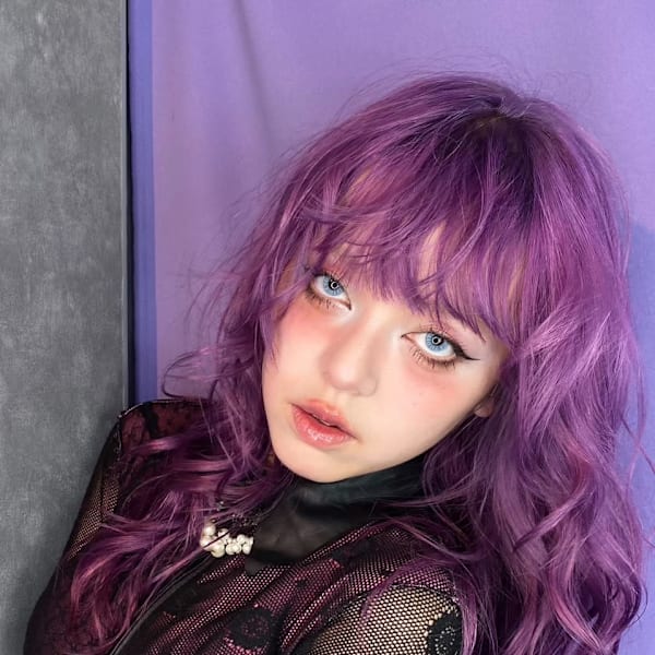 パープルカラー　ケアブリーチ　ブリーチカラー　表参道/原宿