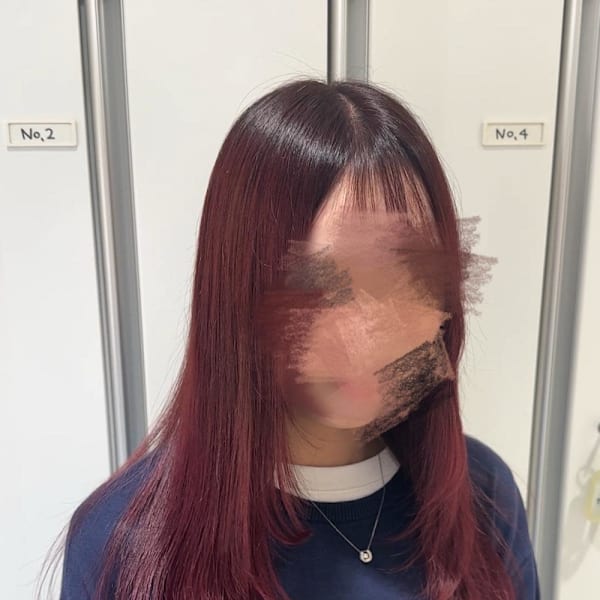 透明感カラー/ブリーチなしWカラー/髪質改善/伊勢原