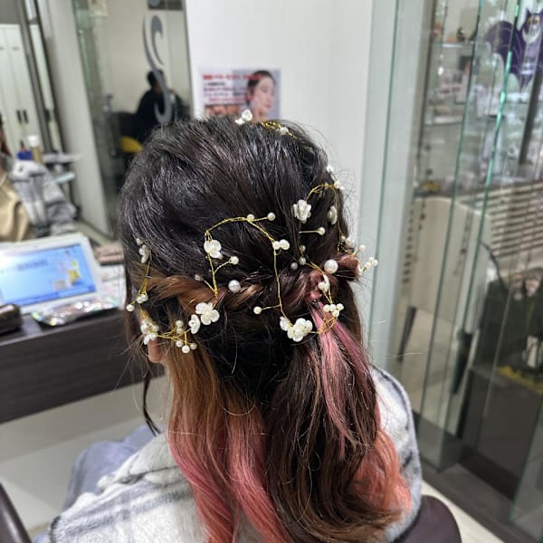 ハーフアップアレンジ