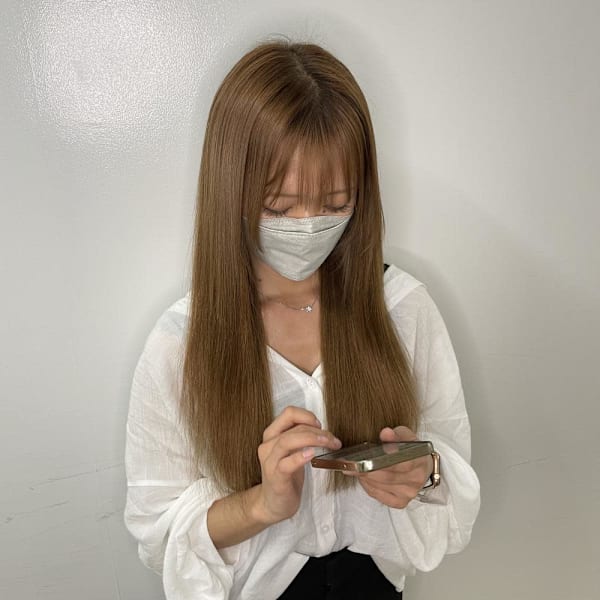 ベージュブラウンロング