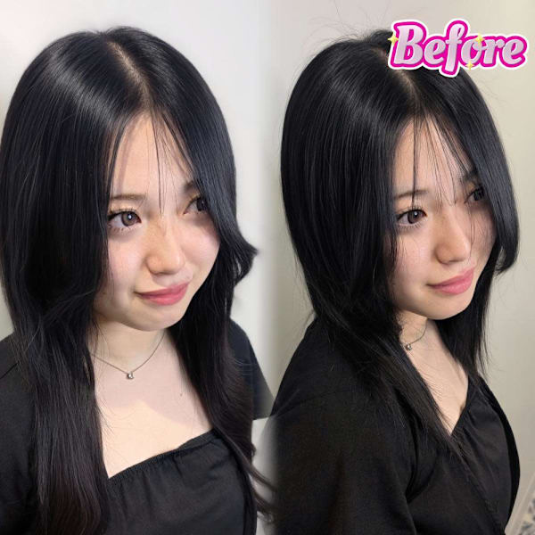 王道黒髪ロングヘアーでイメチェン!