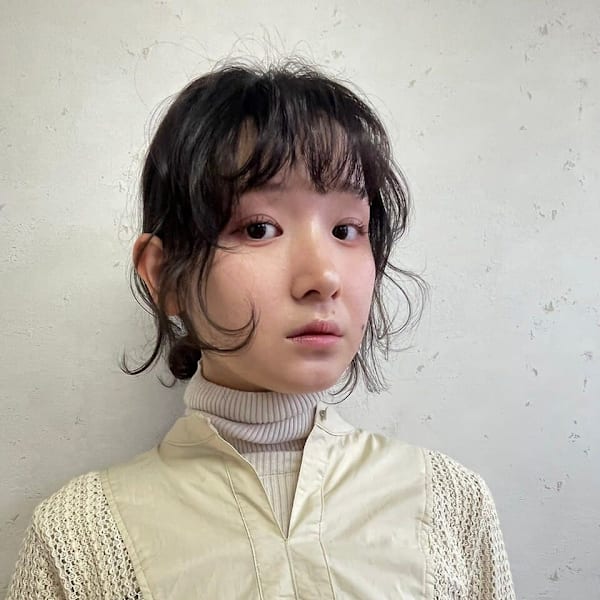 くせ毛風ウェーブ /まとめ髪アレンジ