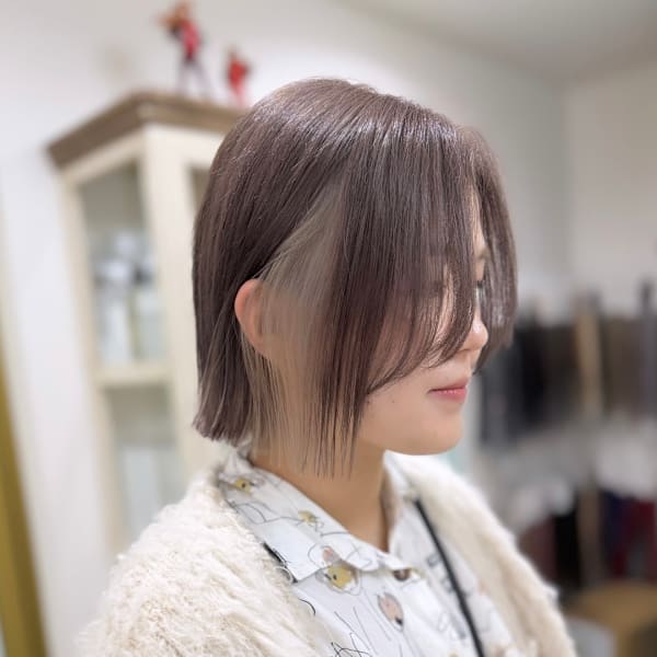 透明感グレージュ×ホワイトベージュインナー|ALPHA by ORIKA