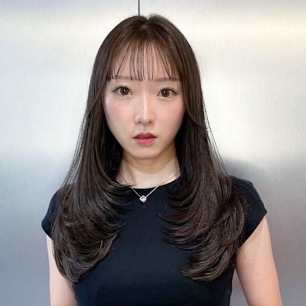 韓国レイヤーカット/似合わせ/くびれヘア/髪質改善|Elsa the beauty 神戸三宮 ～似合わせ＆髪質改善＆酸性縮毛矯正～