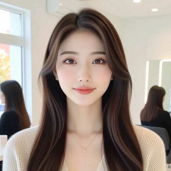 顔周りレイヤー/韓国レイヤー/後毛/似合わせ/髪質改善