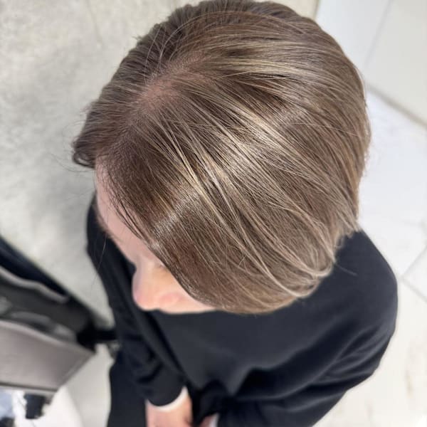 白髪率40%の白髪ぼかし/ミルクティーベージュ