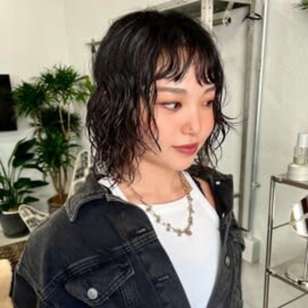 スパイラルパーマ × ボブ