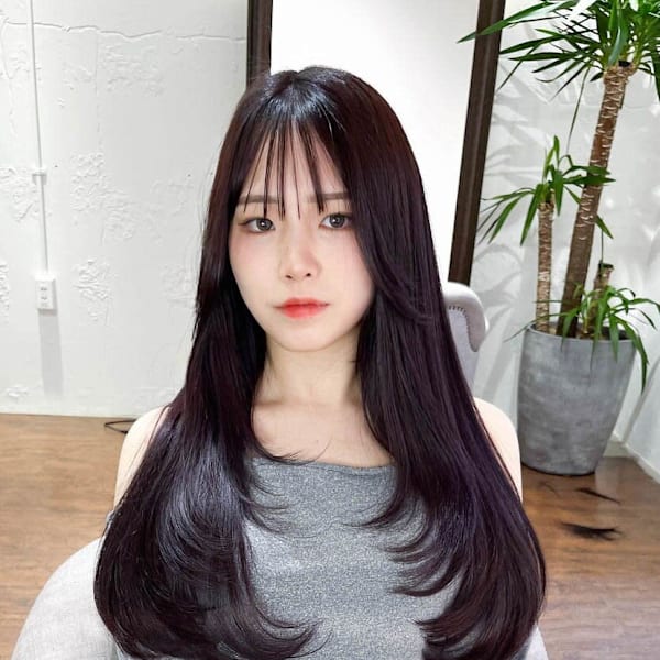 髪質改善/韓国ヘア/くびれヘア/顔まわり/ロングレイヤー
