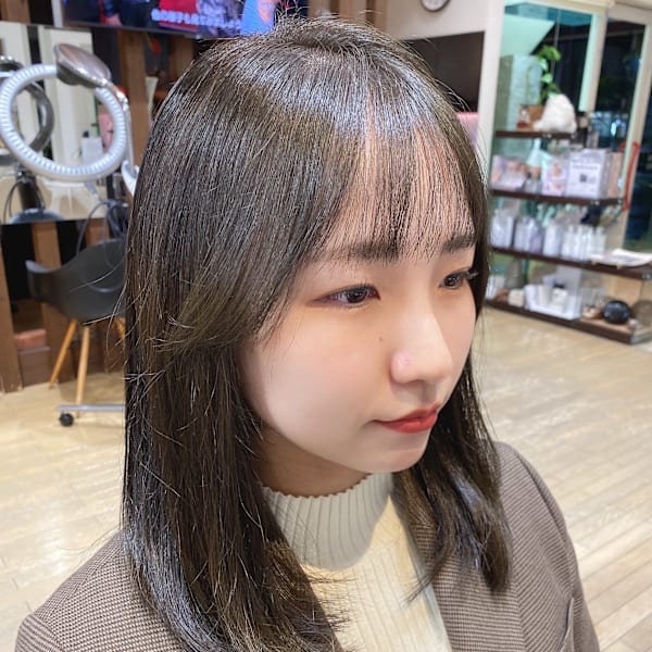 オリーブ系カラー顔周りレイヤー