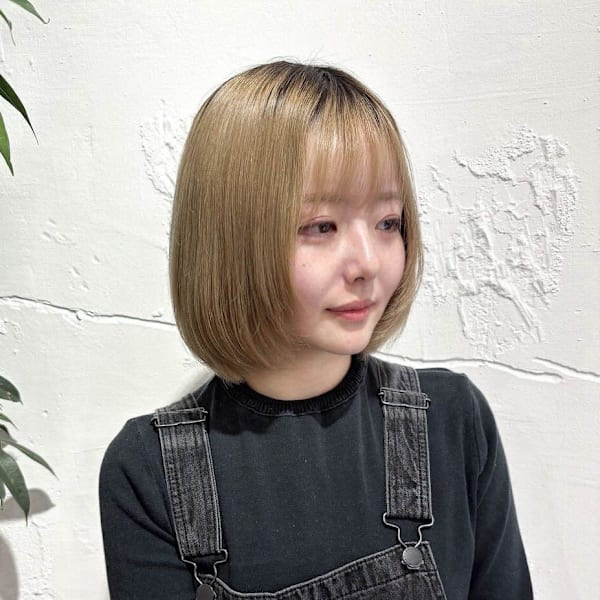 30代大人可愛いひし形ミディアムレイヤー