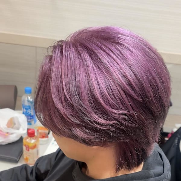 【メンズ】ピンク×グレー　デザインカラー