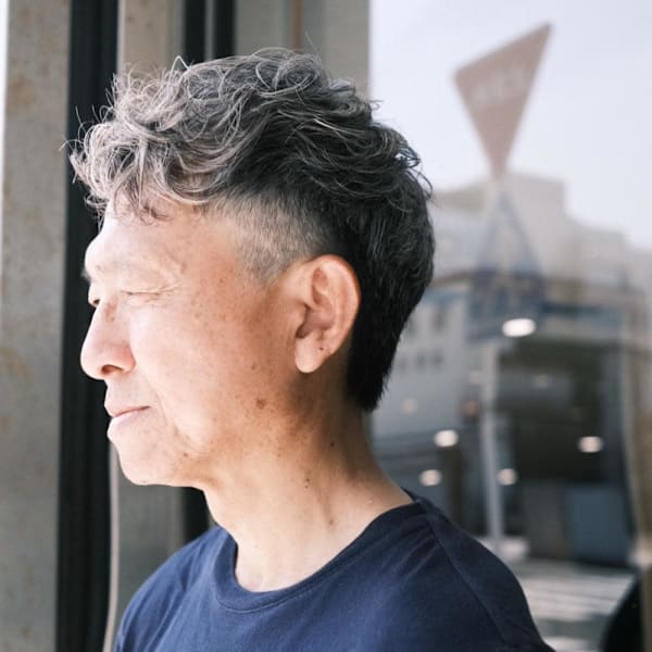 グレイヘアイケオジショート